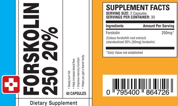 forskolin 250 by Bauer Nutrition